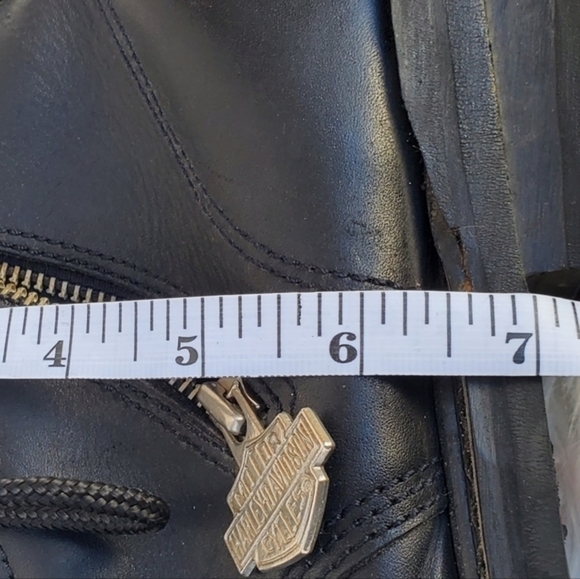 Harley Oil Reistant Leather zip boots 10 - Picture 6 of 13